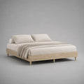 Cornice letto matrimoniale in legno 160 × 200 cm, rovere naturale, senza testiera